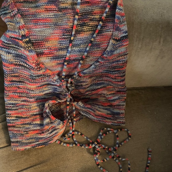Multicolor Knit Women's Halter - Picture 2 of 2